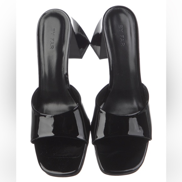 By Far Michele Patent Leather Slides - Picture 7 of 8